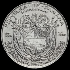 Panama 1962 Silver 1/2 Balboa Obverse