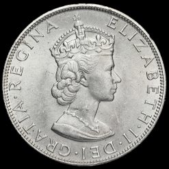 Bermuda 1964 Elizabeth II Silver Crown Obverse