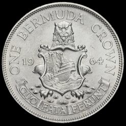 Bermuda 1964 Elizabeth II Silver Crown Reverse