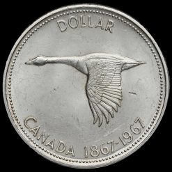 Canada 1967 Elizabeth II Silver Dollar Reverse