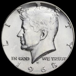 USA 1968 Kennedy Silver Half Dollar Obverse