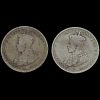 Australia 1913 & 1925 George V Silver Florin Coins Obverse
