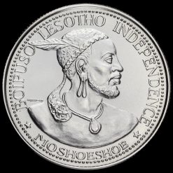 Lesotho 1966 Moshoeshoe II Silver 50 Licente Coin Obverse
