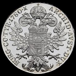 1780 Austria Maria Theresa Silver Proof Thaler Restrike Reverse