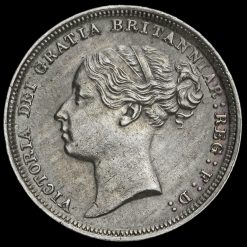 1883 Queen Victoria Young Head Silver Sixpence Obverse