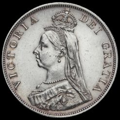 1887 Queen Victoria Jubilee Head Silver Double Florin Obverse