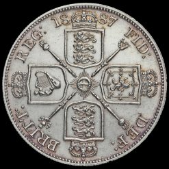 1887 Queen Victoria Jubilee Head Silver Double Florin Reverse