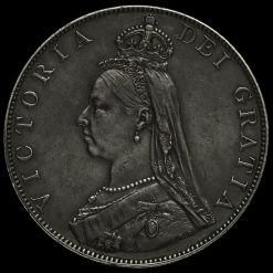 1887 Queen Victoria Jubilee Head Silver Double Florin Obverse