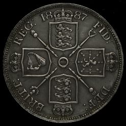 1887 Queen Victoria Jubilee Head Silver Double Florin Reverse