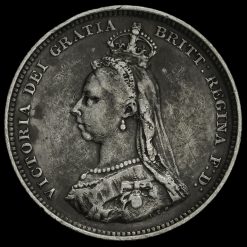 1887 Queen Victoria Jubilee Head Silver Shilling Obverse