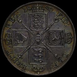 1890 Queen Victoria Jubilee Head Silver Double Florin Reverse