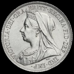 1898 Queen Victoria Veiled Head Silver Shilling Obverse