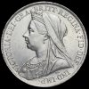 1900 Queen Victoria Veiled Head LXIII Silver Crown Obverse