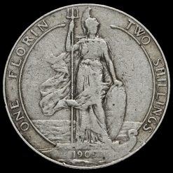 1909 Edward VII Silver Florin Reverse