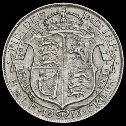 1916 George V Silver Half Crown Reverse