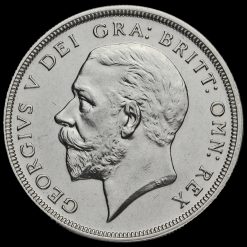 1927 George V Silver Proof Wreath Crown Obverse