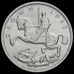 1935 King George V Rocking Horse Silver Jubilee Crown Reverse