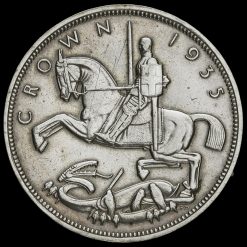 1935 King George V Rocking Horse Silver Jubilee Crown Reverse