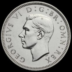 1937 George VI Silver Proof English Shilling Obverse