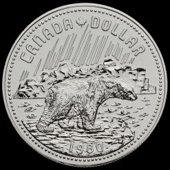 Canada 1980 Elizabeth II Silver Proof Dollar Reverse