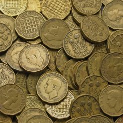 Bulk Lot of 200 George VI and Elizabeth II Brass Threepences