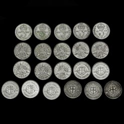 21 x George V & VI Silver Threepences Reverse