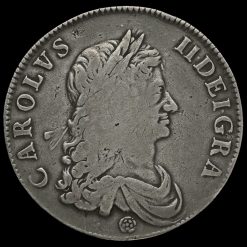 1662 Charles II Early Milled Silver Crown Obverse