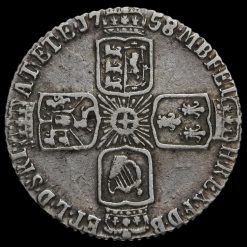 1758 George II Early Milled Silver Sixpence Reverse