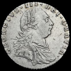 1787 George III Early Milled Silver Sixpence Obverse