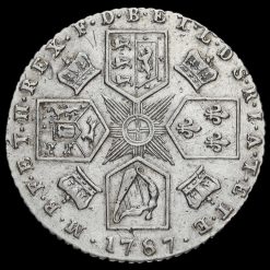 1787 George III Early Milled Silver Sixpence Reverse