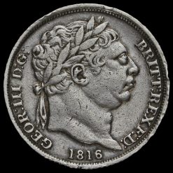 1816 George III Milled Silver Sixpence Obverse