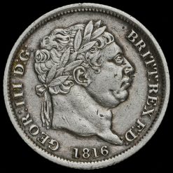 1816 George III Milled Silver Shilling Obverse