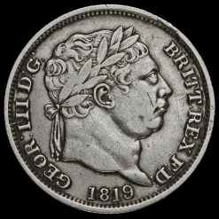 1819 George III Milled Silver Shilling Obverse