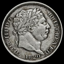 1820 George III Milled Silver Shilling Obverse