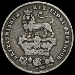 1826 George IV Milled Silver Shilling Reverse
