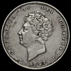 1827 George IV Milled Silver Shilling Obverse