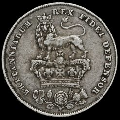1827 George IV Milled Silver Shilling Reverse