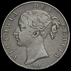 1844 Queen Victoria Young Head Silver Crown Obverse