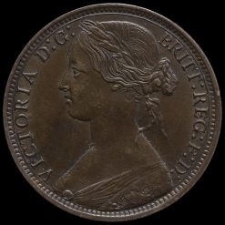 1873 Queen Victoria Bun Head Penny Obverse