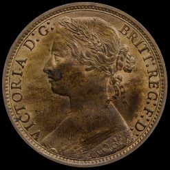 1877 Queen Victoria Bun Head Penny Obverse