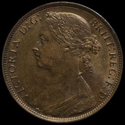 1881 H Queen Victoria Bun Head Penny Obverse