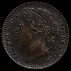 1881 Queen Victoria Bronze Third Farthing Obverse
