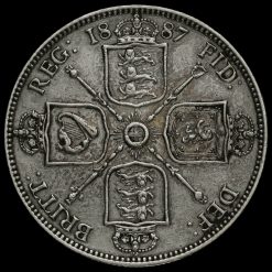 1887 Queen Victoria Jubilee Head Silver Florin Reverse