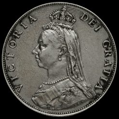 1887 Queen Victoria Jubilee Head Silver Florin Obverse