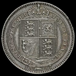 1887 Queen Victoria Jubilee Head Silver Shilling Reverse