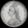 1887 Queen Victoria Jubilee Head Silver Sixpence Obverse