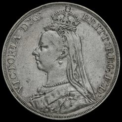 1889 Queen Victoria Jubilee Head Silver Crown Obverse