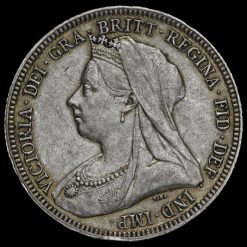 1893 Queen Victoria Veiled Head Silver Shilling Obverse