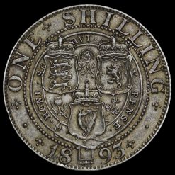 1893 Queen Victoria Veiled Head Silver Shilling Reverse