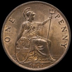 1901 Queen Victoria Veiled Head Penny Reverse